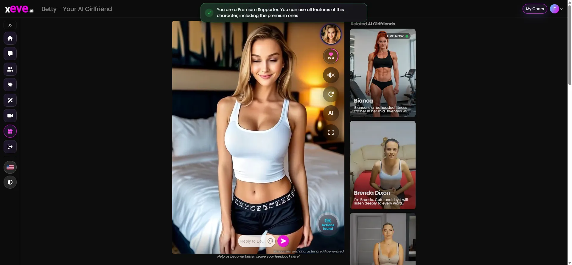Xeve.ai during the test