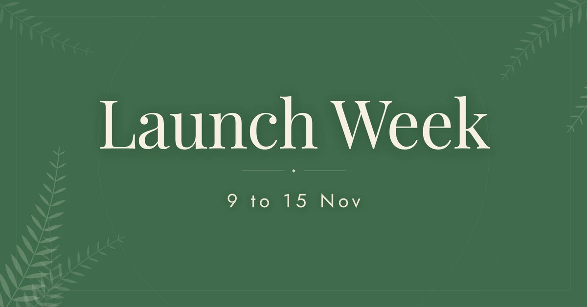 The launch week banner Ninja AI made with the words Launch Week and 9 to 15 Nov on green