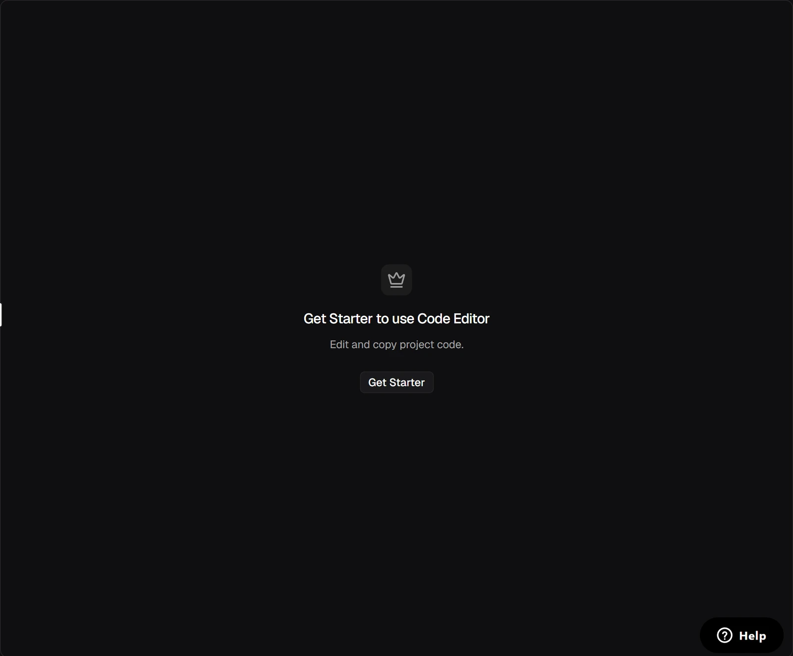 Softgen Code Editor tab with the text Get Starter to use Code Editor
